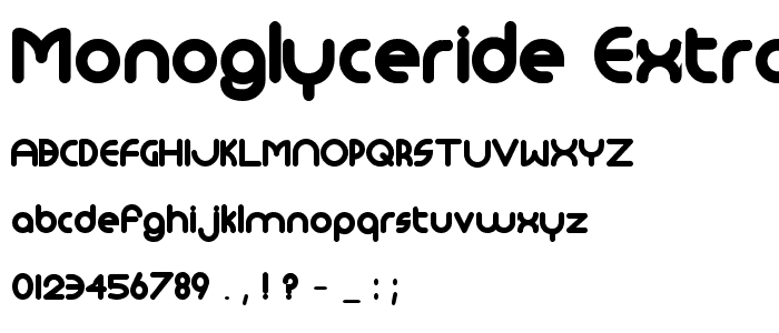 Monoglyceride ExtraBold font